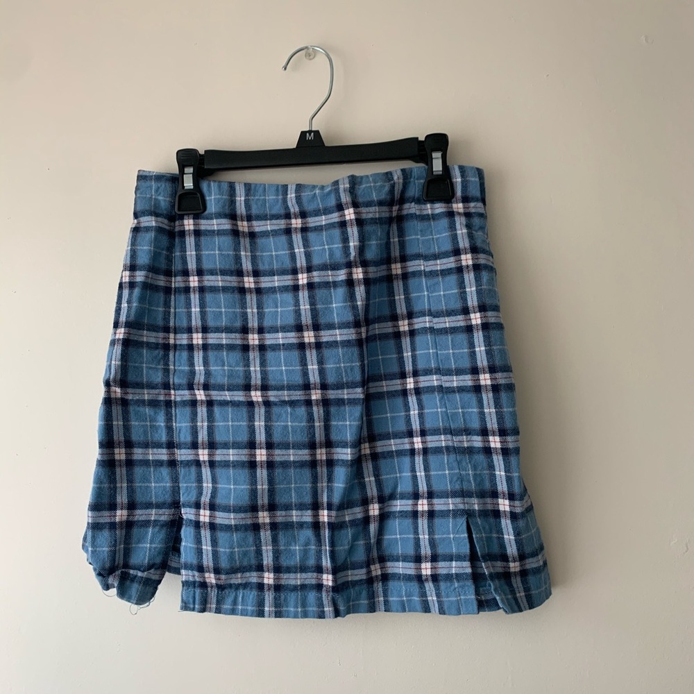 Blue Plaid Skirt
